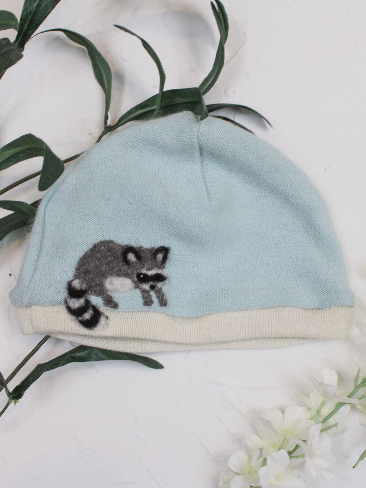 Raccoon Cashmere Hat - Baby — Select Your Color