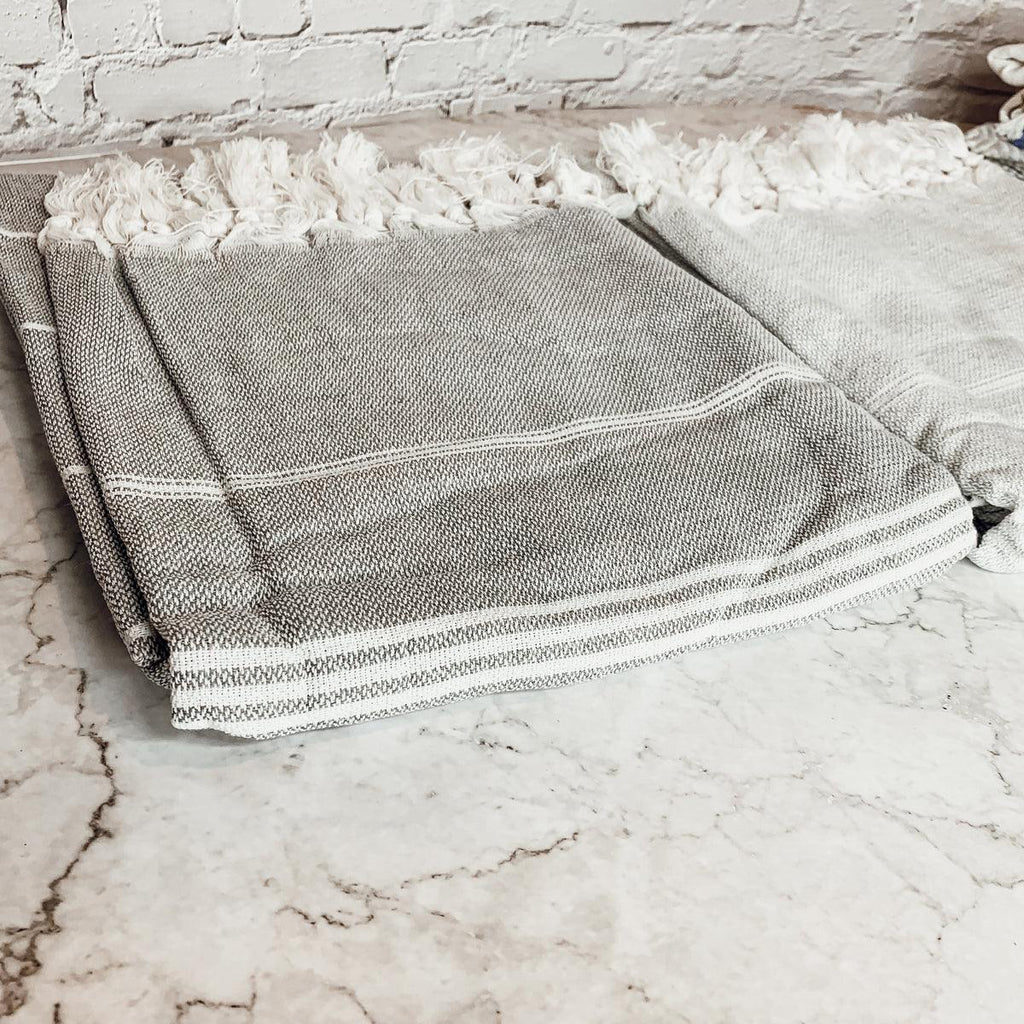 Haley Stripe XL Turkish Cotton Towel — Select Your Color