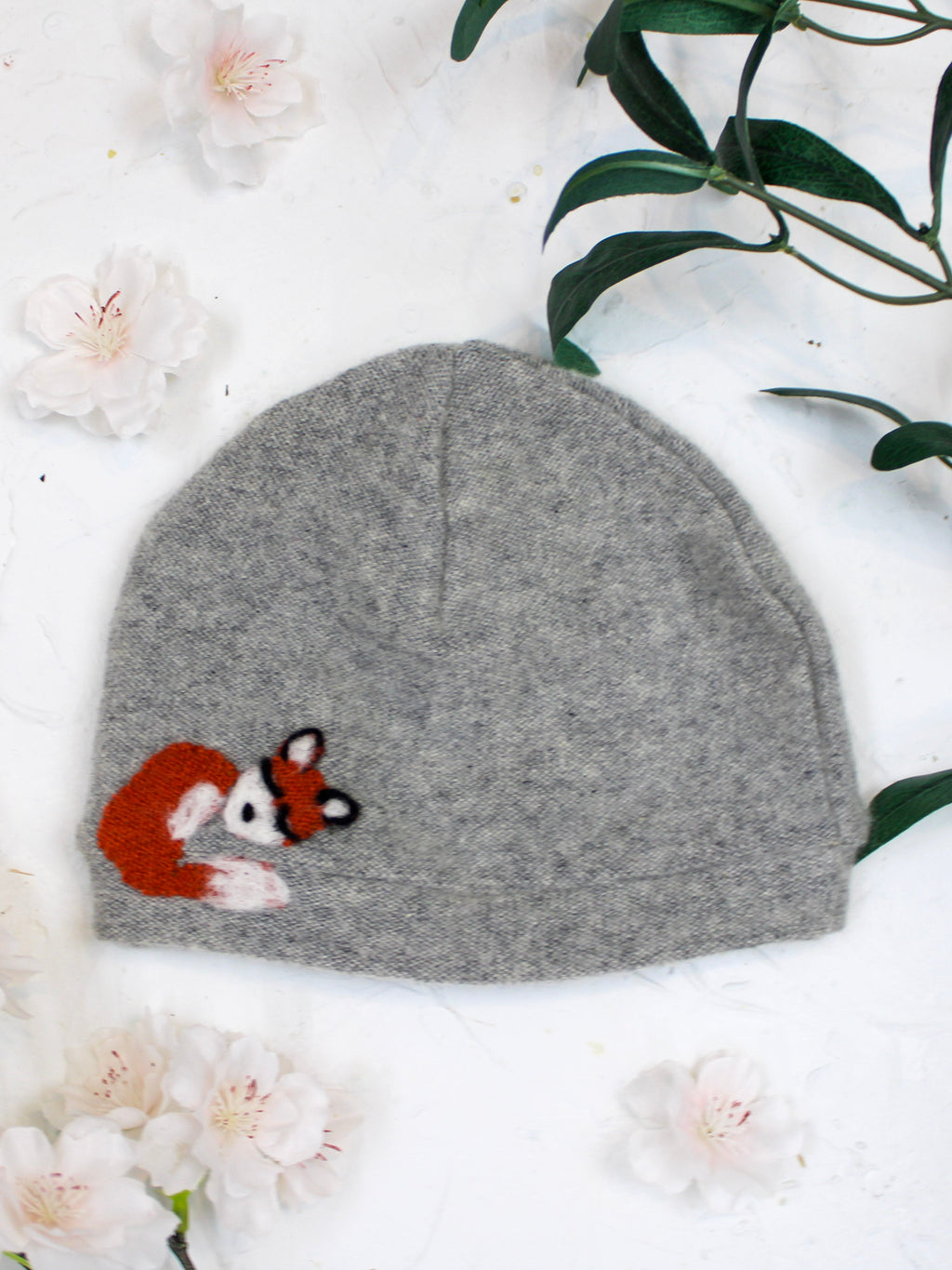 Sleeping Fox Cashmere Hat - Baby — Select Your Color