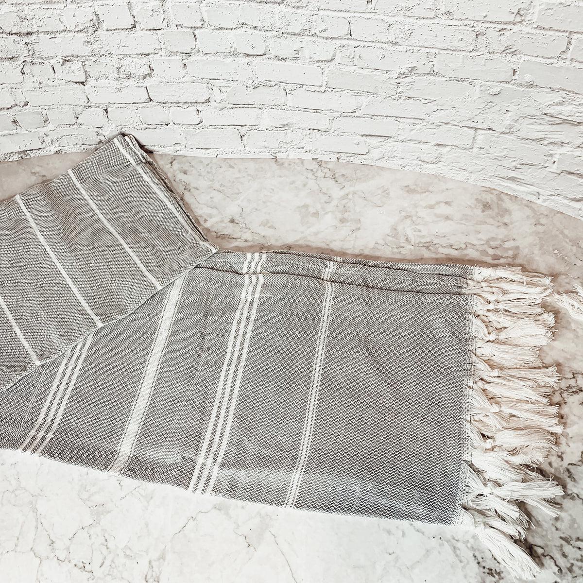 Haley Stripe XL Turkish Cotton Towel — Select Your Color