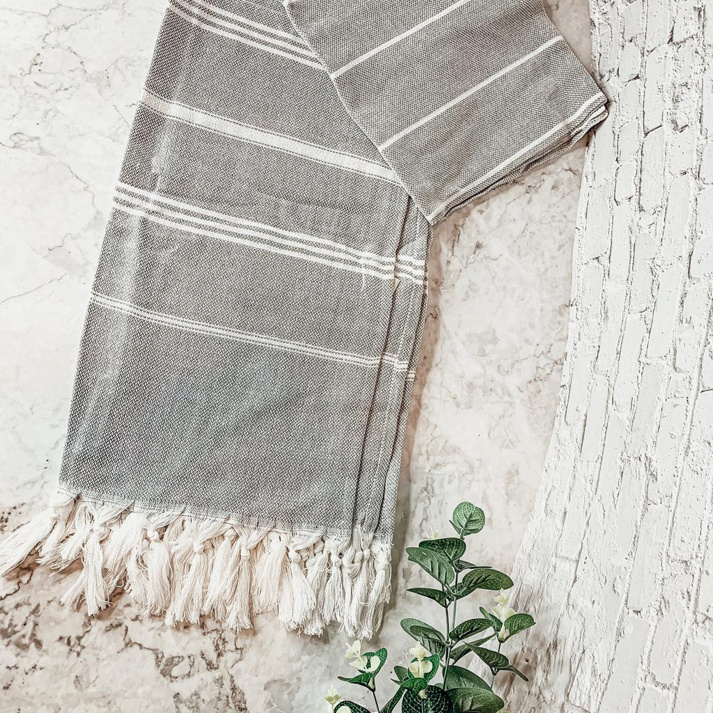 Haley Stripe XL Turkish Cotton Towel — Select Your Color