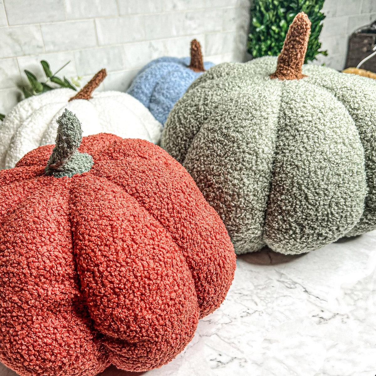 Handmade Plush Cotton Filled Blair Pumpkin — Select Your Color and Size