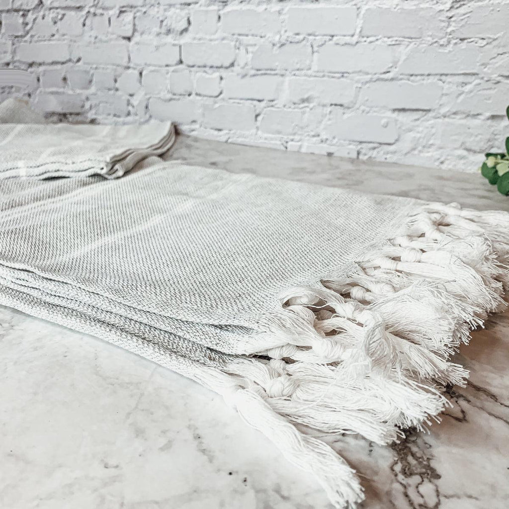 Haley Stripe XL Turkish Cotton Towel — Select Your Color
