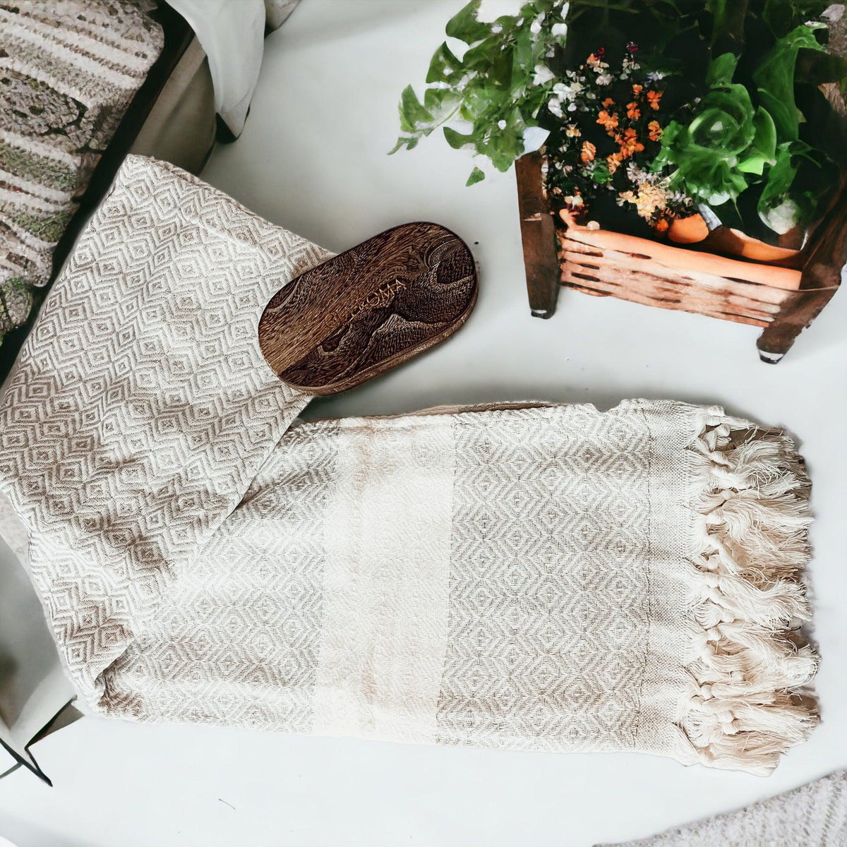 Haley Diamond XL Turkish Cotton Towel — Select Your Color