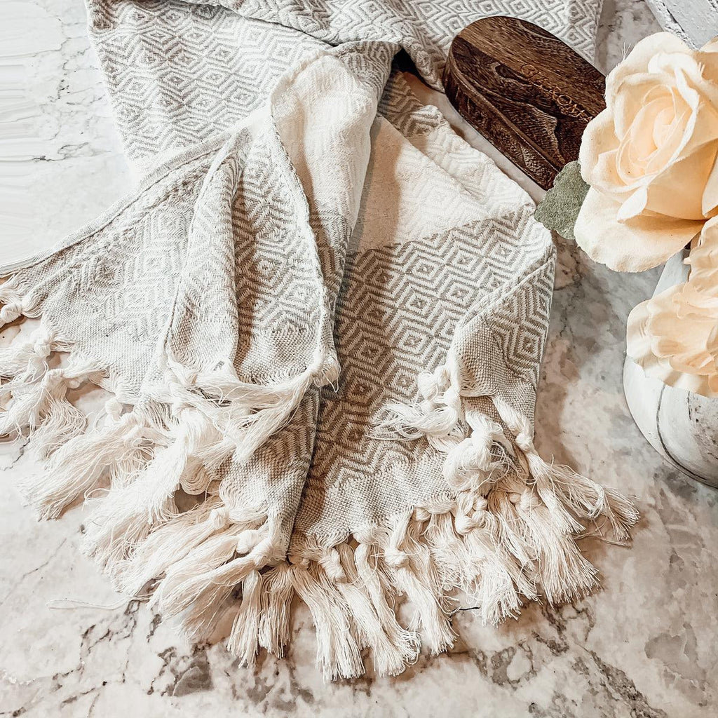 Haley Diamond XL Turkish Cotton Towel — Select Your Color