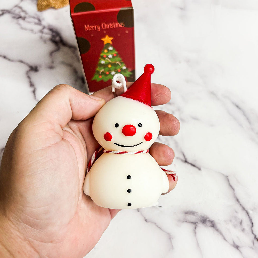 Snowman Shaped Mini Candle