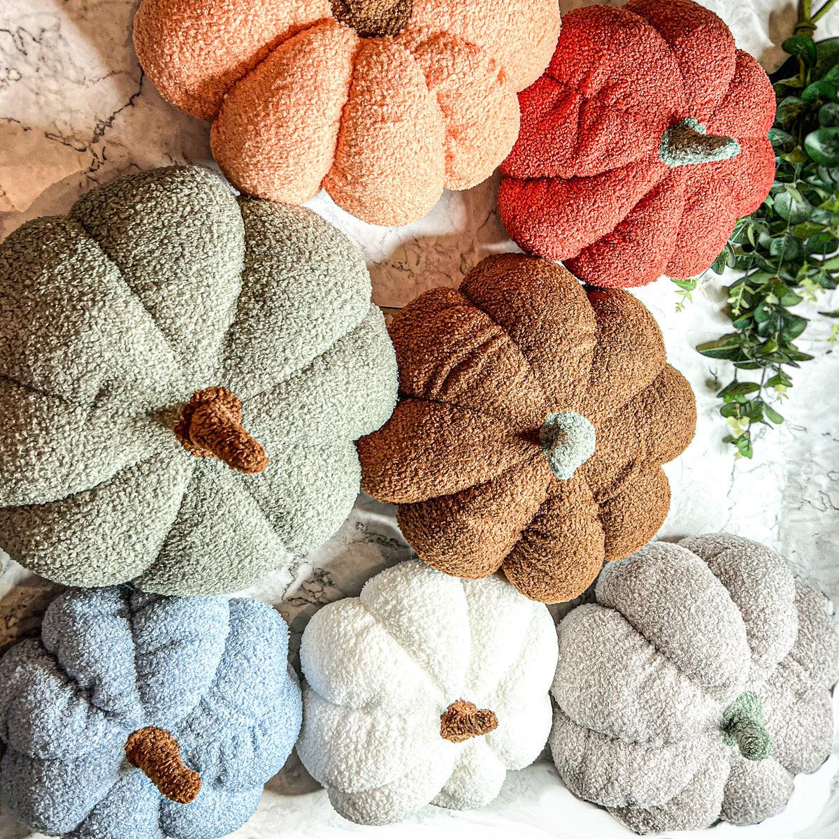 Handmade Plush Cotton Filled Blair Pumpkin — Select Your Color and Size