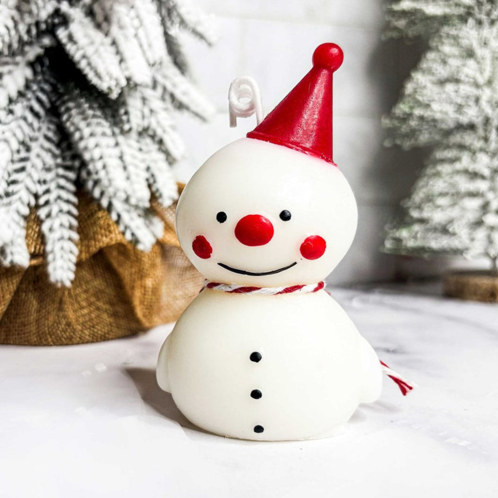 Snowman Shaped Mini Candle