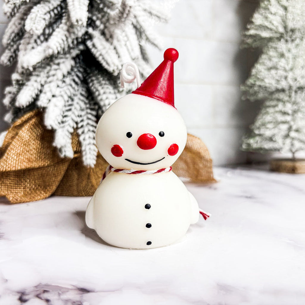 Snowman Shaped Mini Candle
