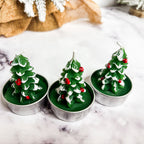 Mini Tree Shaped Unscented Candles - 3 pack