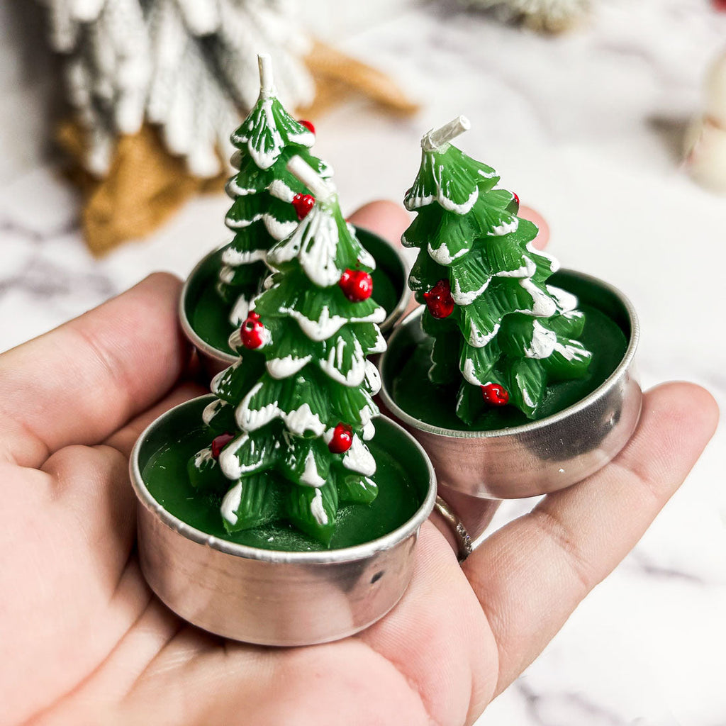 Mini Tree Shaped Unscented Candles - 3 pack