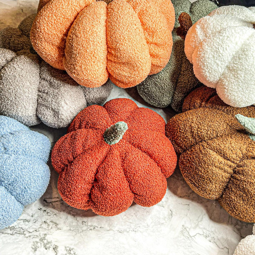 Handmade Plush Cotton Filled Blair Pumpkin — Select Your Color and Size
