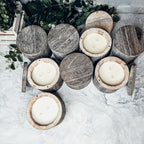 Reusable Wood Candle Vase with Candle & Lid — Select Your Scent