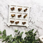 Faux Bamboo Ceramic & Acacia Wood Tic Tac Toe Game