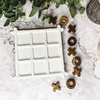 Faux Bamboo Ceramic & Acacia Wood Tic Tac Toe Game