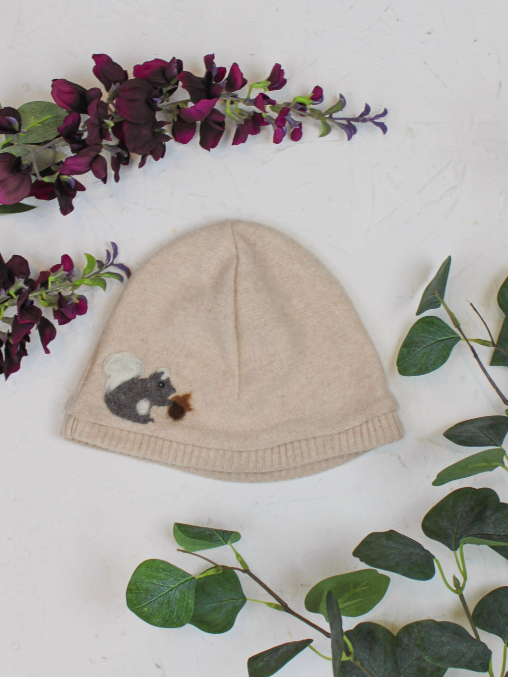Squirrel Cashmere Hat - Child — Select Your Color