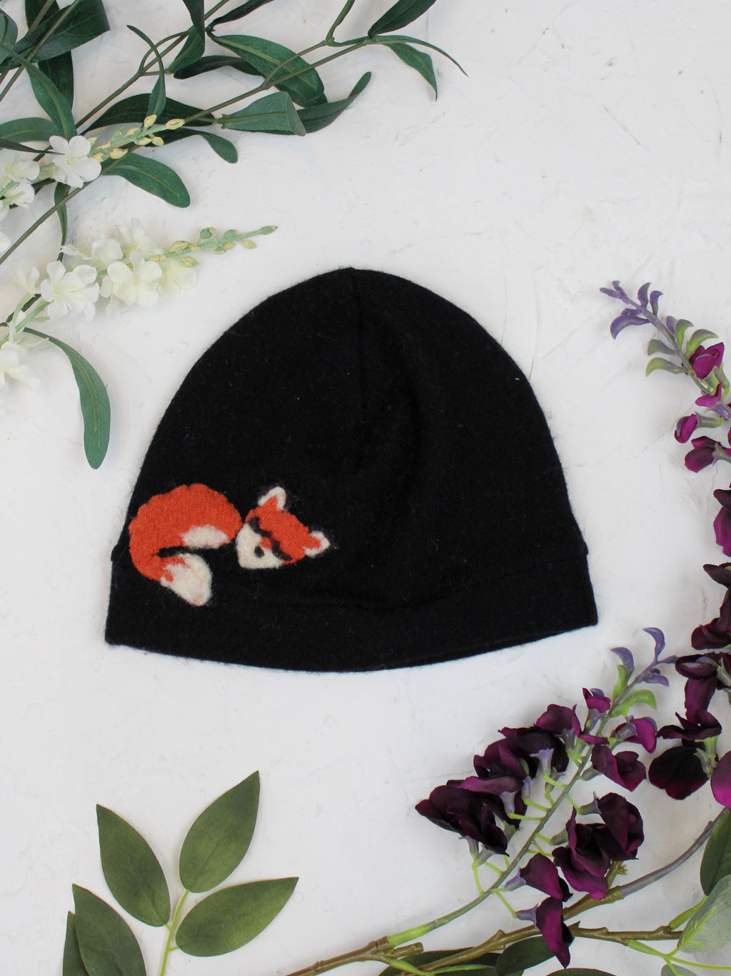 Sleeping Fox Cashmere Hat - Child — Select Your Color