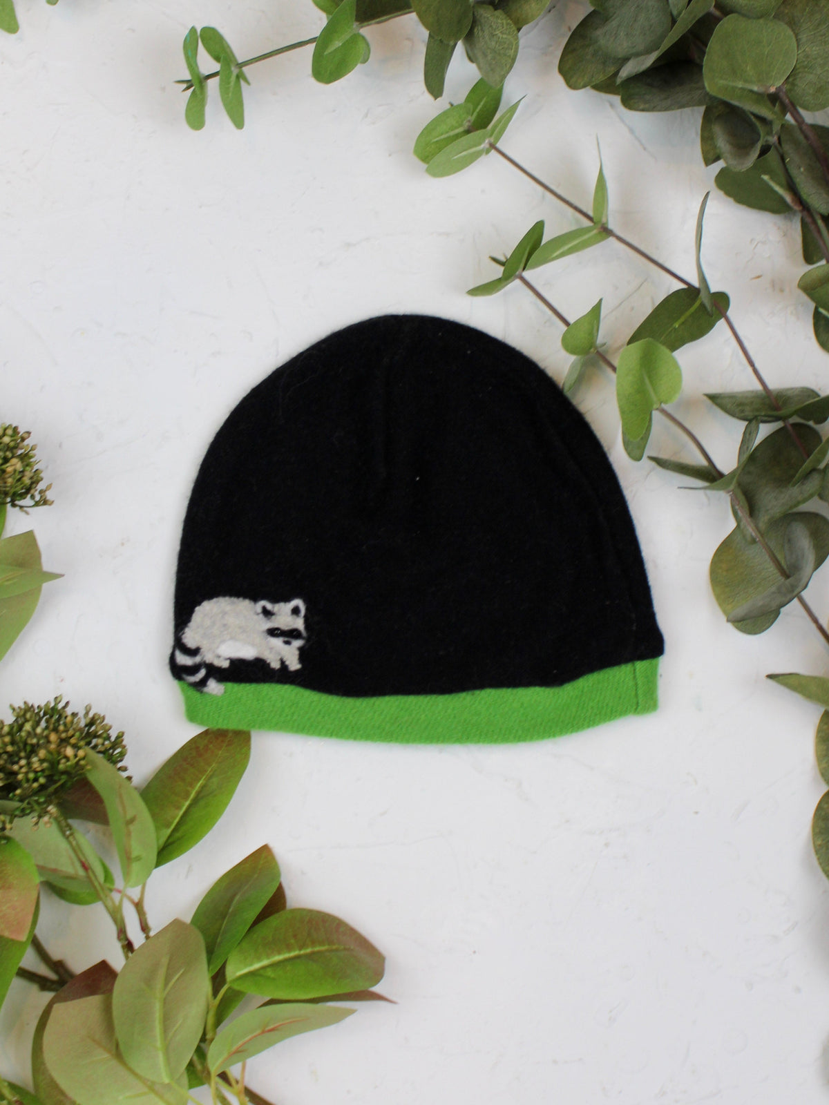 Raccoon Cashmere Hat - Child — Select Your Color