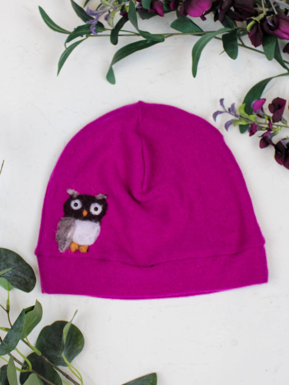 Owl Cashmere Hat - Adult/Big Kid — Select Your Color