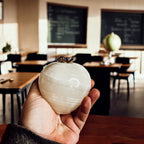 Handcrafted Hand-Polished Stone Apple Paperweight — Select Your Color