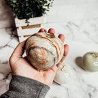 Handcrafted Hand-Polished Stone Apple Paperweight — Select Your Color