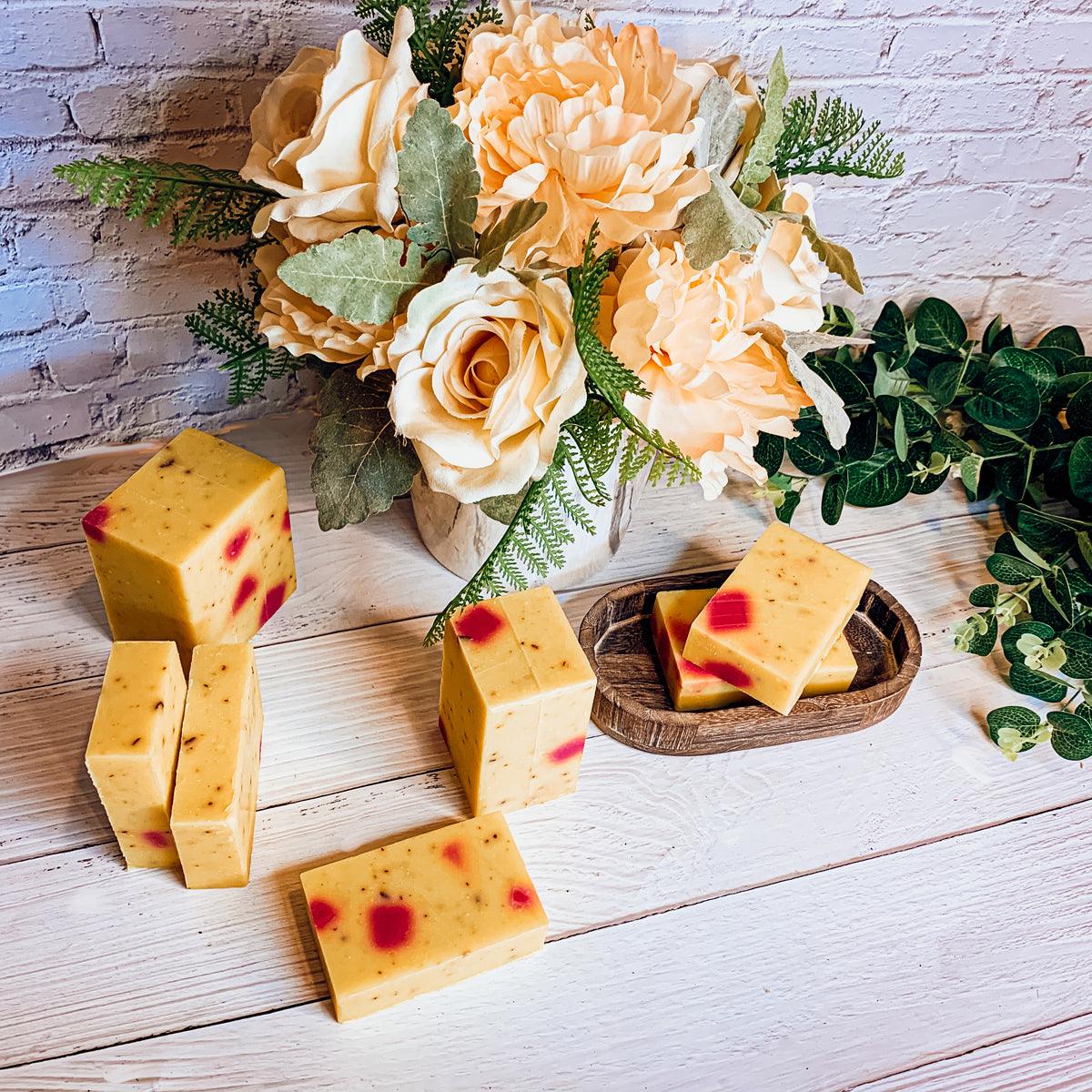 Honeysuckle Rose Petals Soap Bar