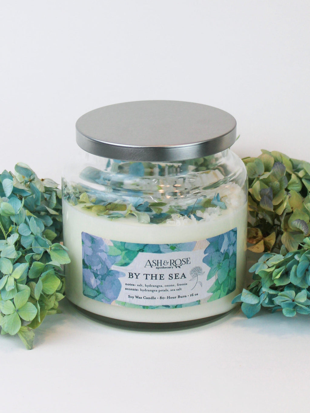 BY THE SEA Hydrangea Sea Salt Candle — Select Your Size