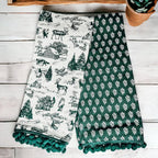 Forest Green Christmas Dish Towels - Set of 2