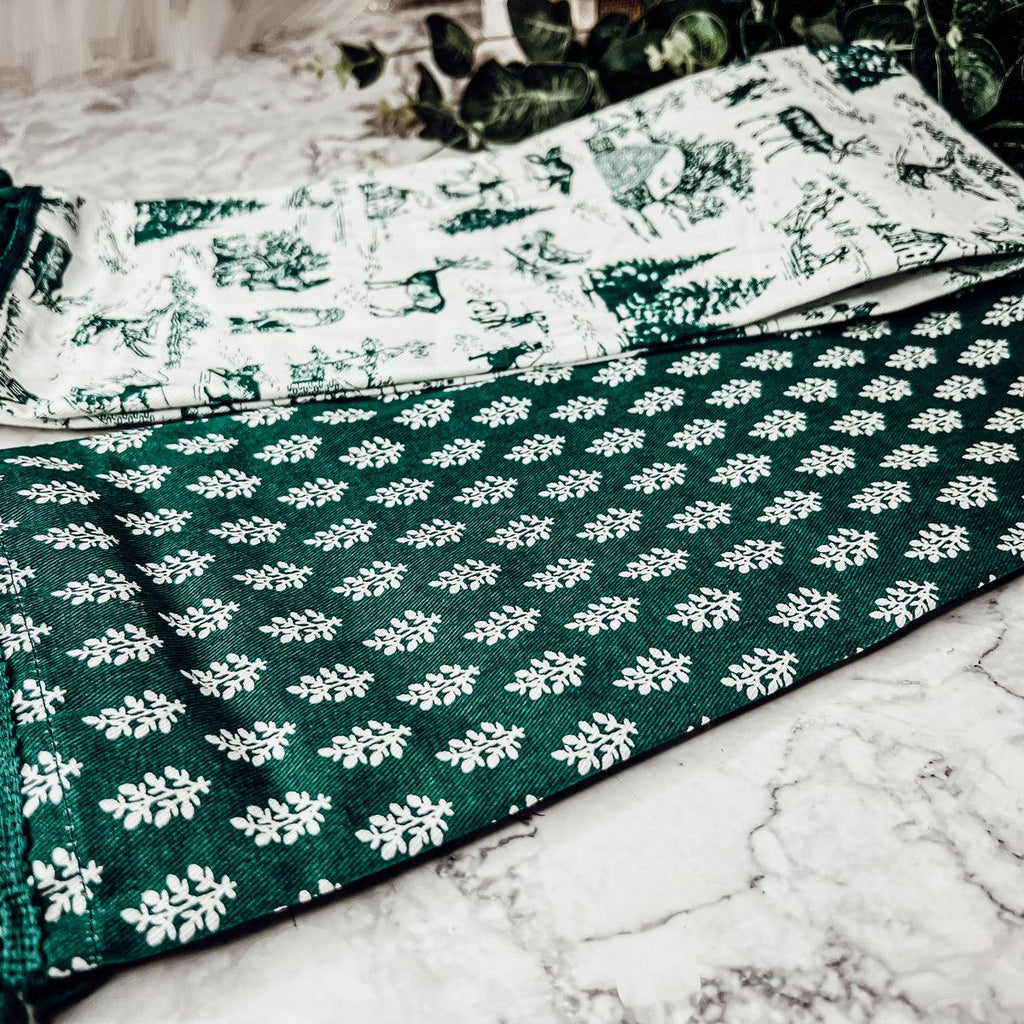 Forest Green Christmas Dish Towels - Set of 2