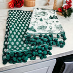 Forest Green Christmas Dish Towels - Set of 2