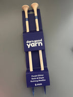 Purple Glitter Resin & Maple Knitting Needles — Choose Your Size