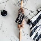 Halloween Embossed Beech Wood Rolling Pin with Cooking Cutter