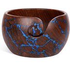 Handcrafted Rosewood Yarn Bowl with Unique Resin Accents — Choose Your Color