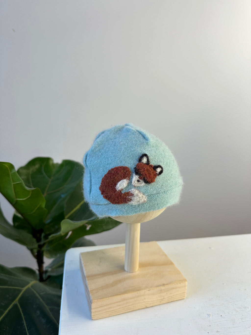 Sleeping Fox Cashmere Hat - Newborn — Select Your Color
