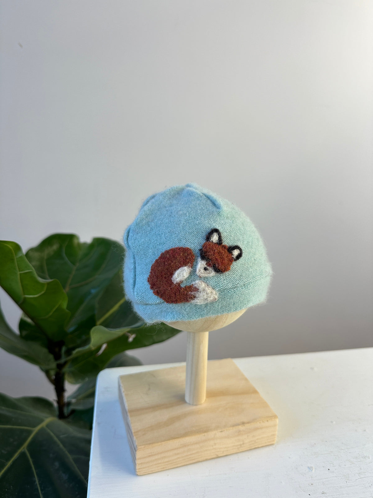 Sleeping Fox Cashmere Hat - Newborn — Select Your Color