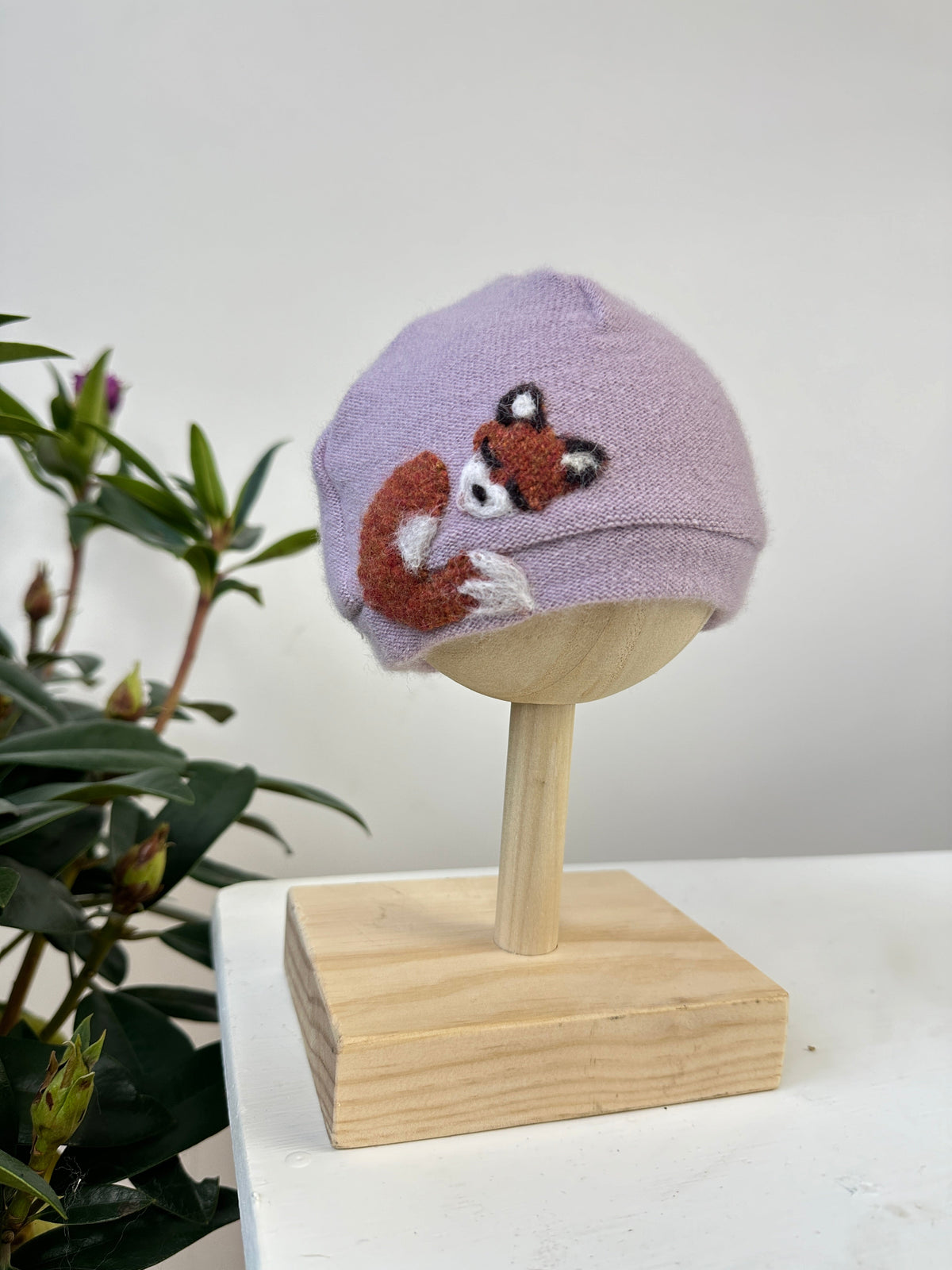 Sleeping Fox Cashmere Hat - Newborn — Select Your Color