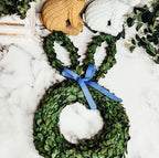 'Hoppy Home' Boxwood Bunny Wreath