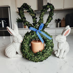'Hoppy Home' Boxwood Bunny Wreath