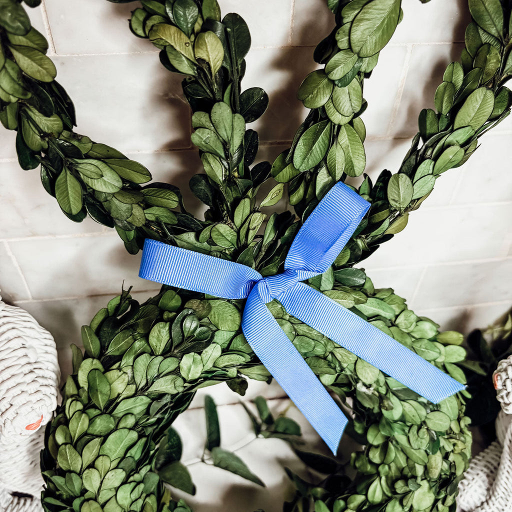 'Hoppy Home' Boxwood Bunny Wreath
