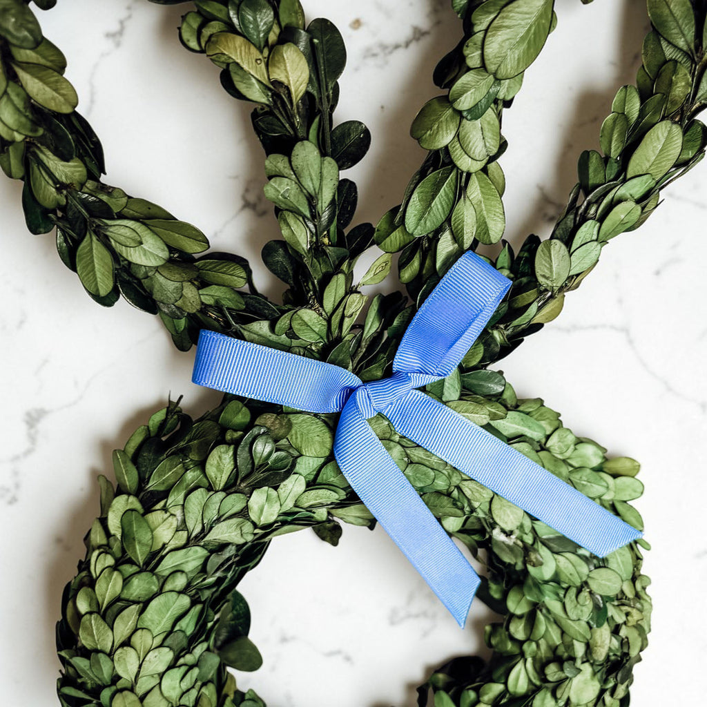 'Hoppy Home' Boxwood Bunny Wreath