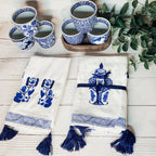 Hand-Painted Porcelain Mini Blue & White Chinoiserie Cachepots— Select Your Design