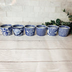Hand-Painted Porcelain Mini Blue & White Chinoiserie Cachepots— Select Your Design