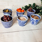Hand-Painted Porcelain Mini Blue & White Chinoiserie Cachepots— Select Your Design