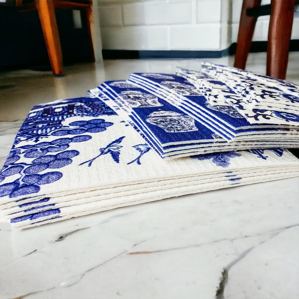 Chinoiserie Multipurpose Biodegradable Eco Kitchen Cloth — Select Your Style