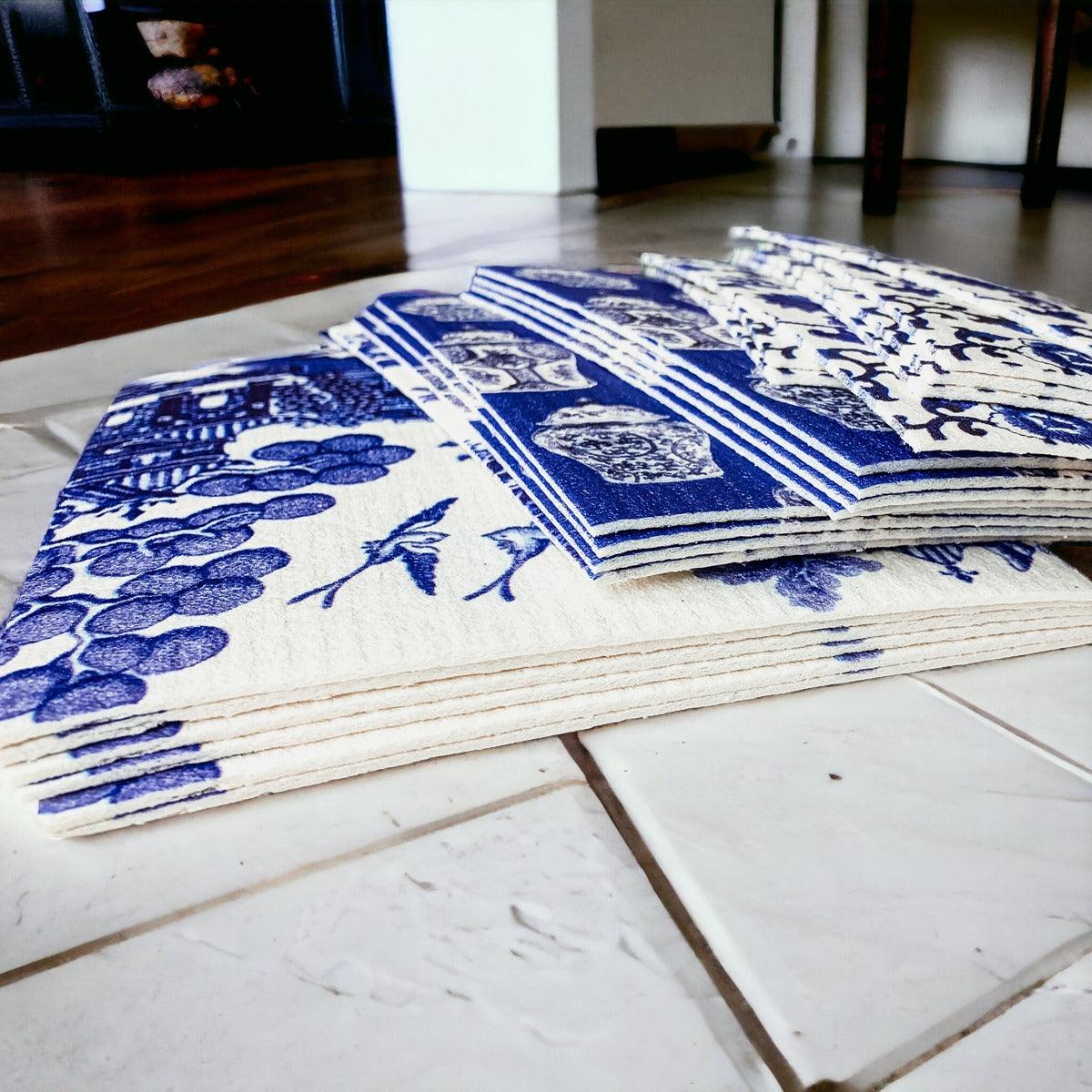 Chinoiserie Multipurpose Biodegradable Eco Kitchen Cloth — Select Your Style