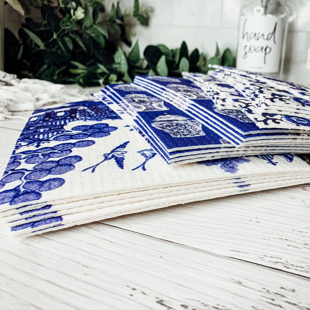 Chinoiserie Multipurpose Biodegradable Eco Kitchen Cloth — Select Your Style