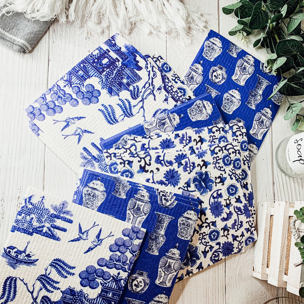 Chinoiserie Multipurpose Biodegradable Eco Kitchen Cloth — Select Your Style