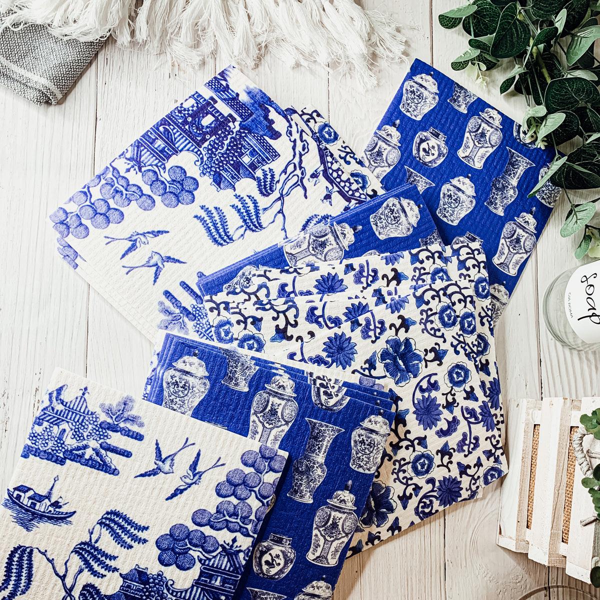 Chinoiserie Multipurpose Biodegradable Eco Kitchen Cloth — Select Your Style