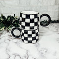 Black & White Retro Checkered Mug