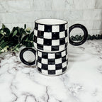Black & White Retro Checkered Mug